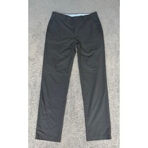 JM Haggar Mens Slim Fit Dress Pants Black Flat Front‎ Trousers 33x32